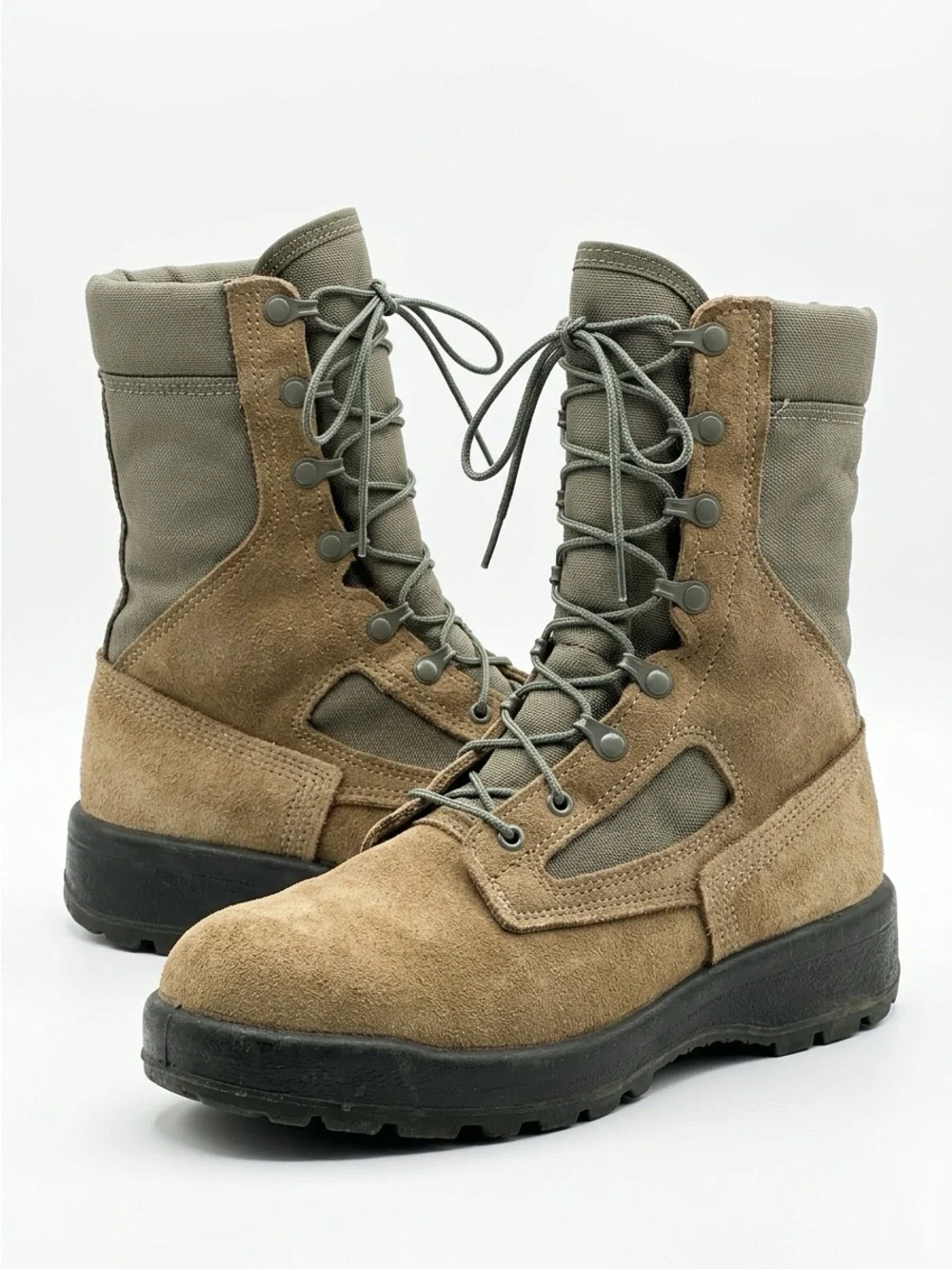 Belleville AFTW Safe To Fly Gore-Tex Suede Combat Boots Tan Green 8.5 W